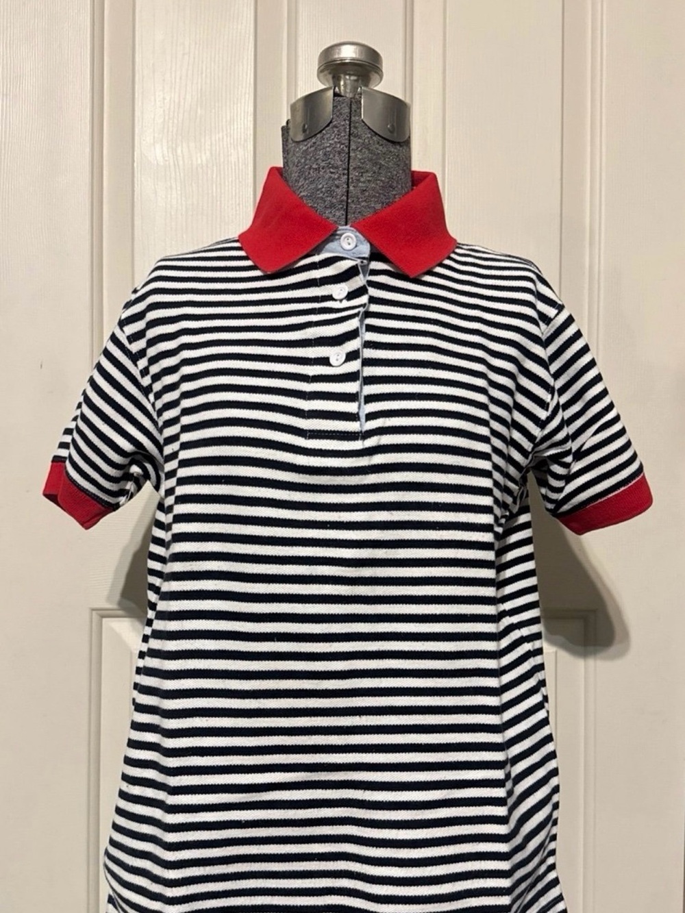 Regatta
 Striped Polo Shirt with Red Collar